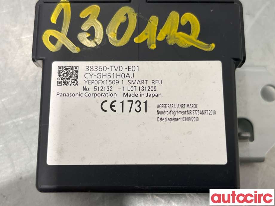 Styreenhet diverse til Honda Civic 2012-2015 (Type IX, Fase 1) (HONDA|38360-TV0-E01|512132)