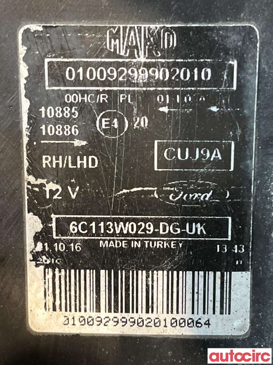 Frontlykt venstre halogen til Ford Transit 2006-2013 (FORD|1714644|6C11-13W030-DG)