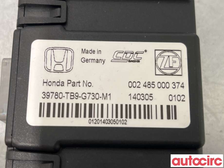 Styreenhet diverse til Honda Civic 2012-2015 (Type IX, Fase 1)  (HONDA|39781-TB9-G01|002485000374|39780-TB9-G730-M1)