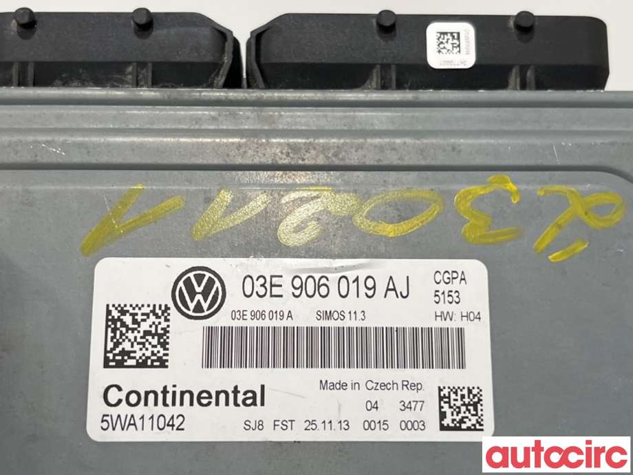 Styreenhet motor til VW Polo 2014-2017 (Type V, Fase 2)  (VOLKSWAGEN|03E906019AJ|5WA11042)