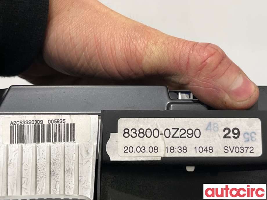 Instrumentpanel til Toyota Auris 2007-2010 (Type I, Fase 1)  (TOYOTA|838000Z290|A2C53320309|83800-0Z290)