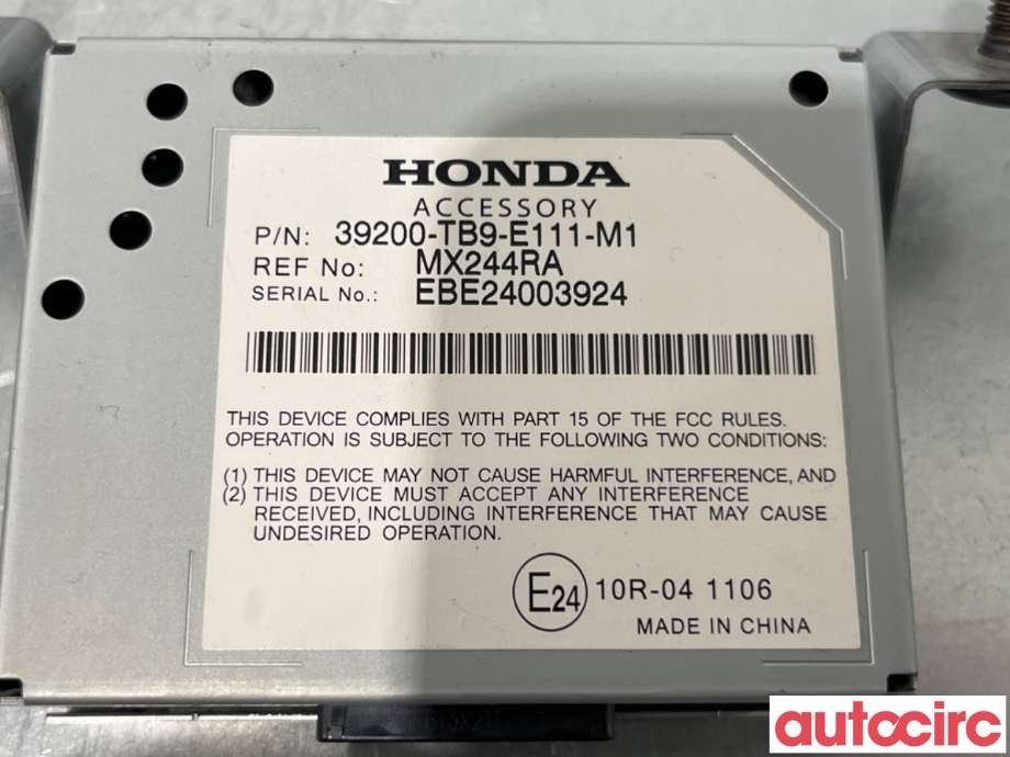 Styreenhet diverse til Honda Civic 2012-2015 (Type IX, Fase 1)  (HONDA|39200-TB9-E11|MX244RA|39200-TB9-E111-M1)