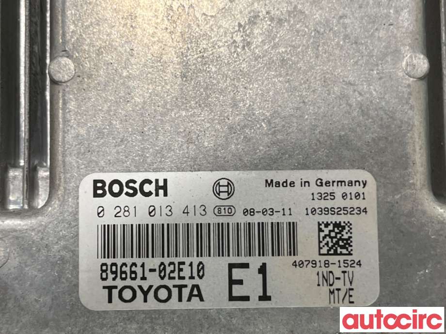 Styreenhet motor til Toyota Auris 2007-2010 (Type I, Fase 1)  (TOYOTA|8966002F80|0281013413|89661-02E10)
