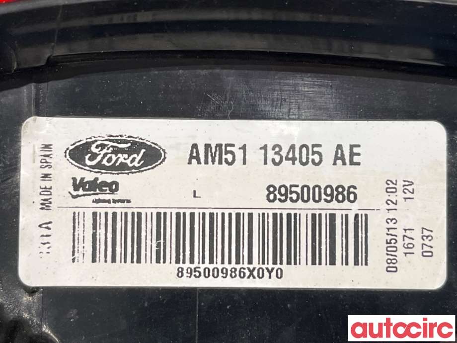 Baklykt venstre til Ford C-Max 2010-2015 (Type II, Fase 1)  (FORD|2035590|AM51-13405-AF)