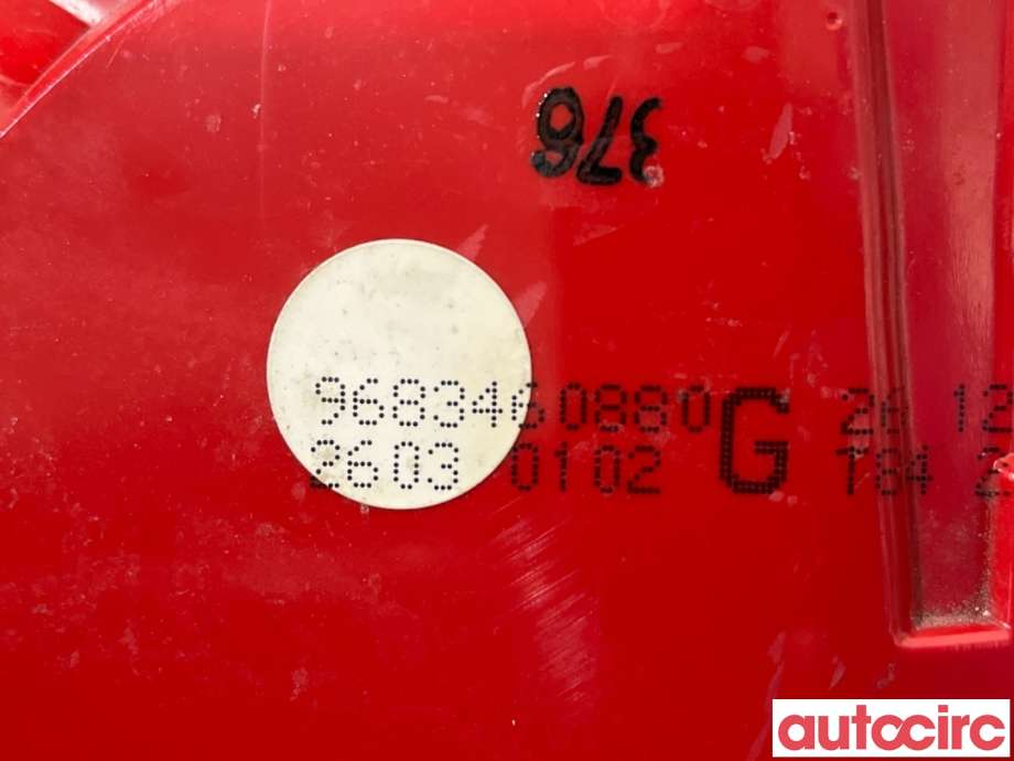 Baklykt venstre til Peugeot 3008 2009-2016 (Type I)  (PEUGEOT|6350HC|9683460880)