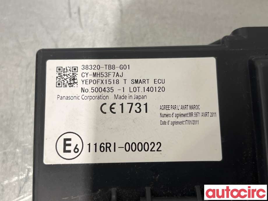 Styreenhet diverse til Honda Civic 2012-2015 (Type IX, Fase 1)  (HONDA|38320-TB8-G01|CY-MH53F7AJ)
