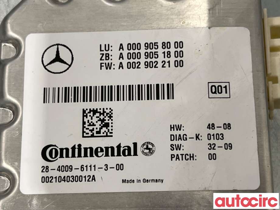 Sensor radar til Mercedes E-Klasse 2009-2013 (Fase 1) (W212) (W212) (MERCEDES|A0009057202|28-4009-6111-3-00|A0009058000)
