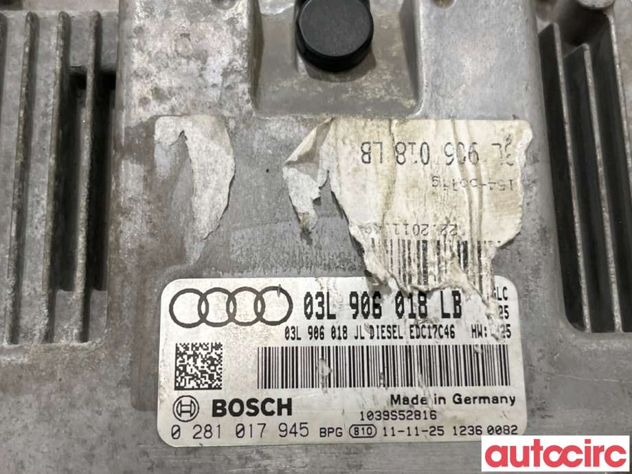 Styreenhet motor til Audi A6 2011-2014 (Type IV, Fase 1) (C7) (C7) (AUDI|03L906018LB|0281017945)