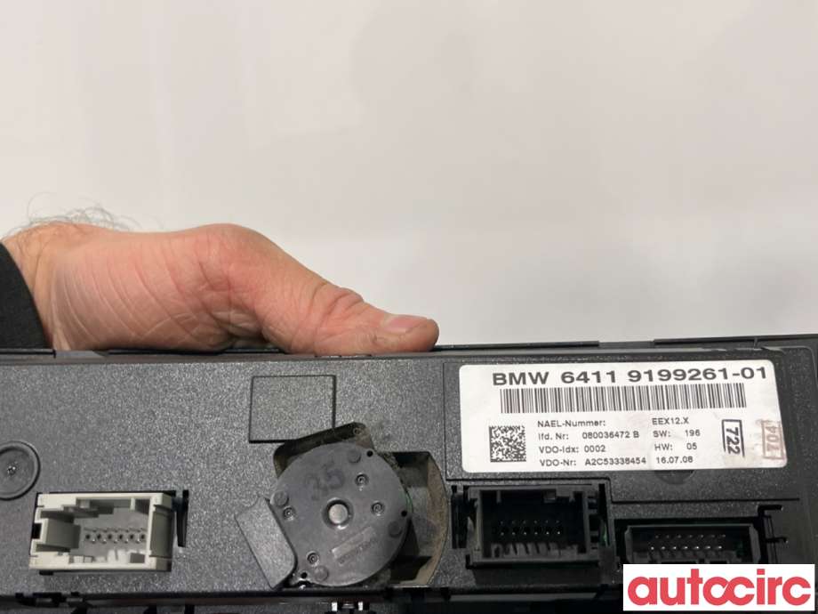 Varmeapparat betjening til BMW 3-Serie 2005-2011 (E90/E91/E92/E93) (E90/E91/E92/E93) (BMW|64119286618|A2C53338454|64119199261)