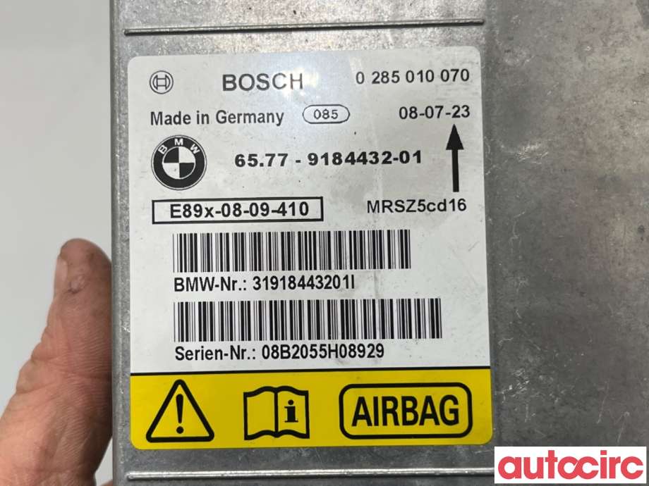 Airbag elektronikk til BMW 3-Serie 2005-2011 (E90/E91/E92/E93) (E90/E91/E92/E93) (BMW|65779184432|0285010070|6577-9184432)