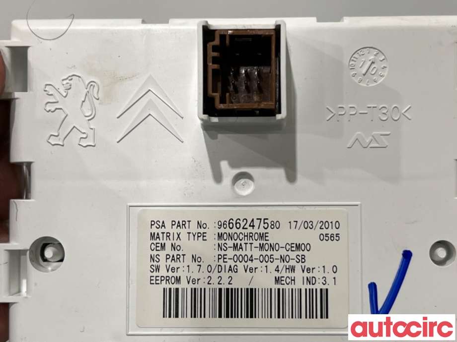 Multimedia display (MCU - Media Controller Unit) til Peugeot 3008 2009-2016 (Type I) (PEUGEOT|6593G1||9808993180)