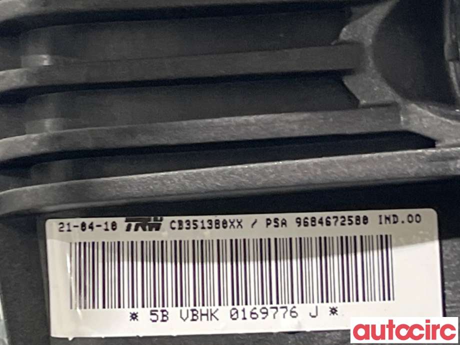 Airbag passasjer til Peugeot 3008 2009-2016 (Type I)  (PEUGEOT|8216XG||9684672580)