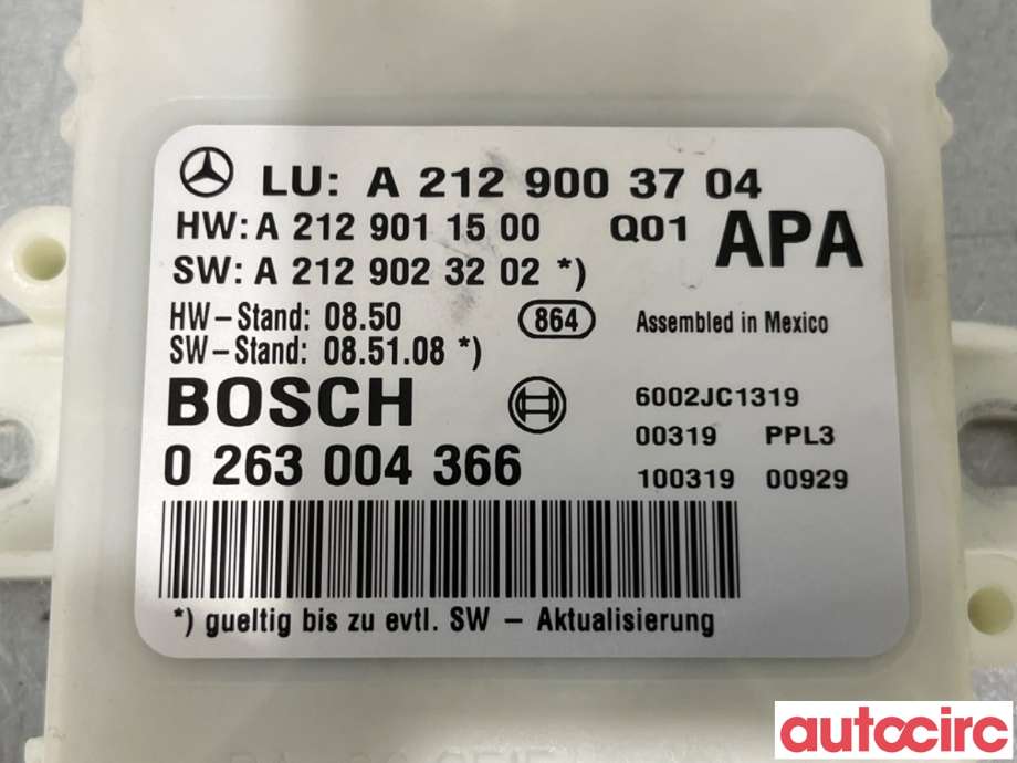 Styreenhet parkering til Mercedes E-Klasse 2009-2013 (Fase 1) (W212) (W212) (MERCEDES|A2129009505|0263004366|A2129003704)