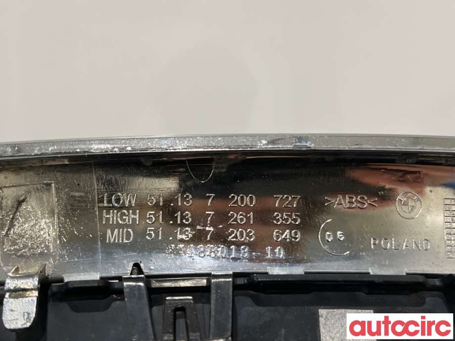 Grill venstre til BMW 5-Serie 2010-2017 (F10/F11) (F10/F11) (BMW|51137203649||51137200727)