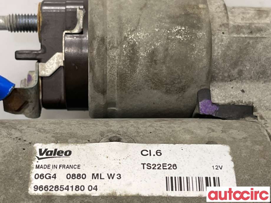Starter diesel til Peugeot 508 2014-2018 (Type I, Fase 2)  (PEUGEOT|5802CE|TS22E26|9662854180)