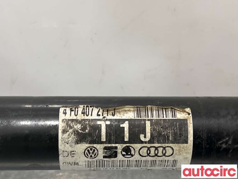 Drivaksel venstre foran til Audi A6 2005-2008 (Type III, Fase 1) (C6) (C6) (AUDI|4F0407451X|T1J|4F0407271J)