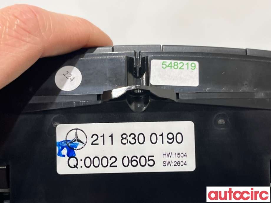 Varmeapparat betjening til Mercedes E-Klasse 2002-2006 (Fase 1) (W211) (W211) (MERCEDES|A2118304185||2118300190)