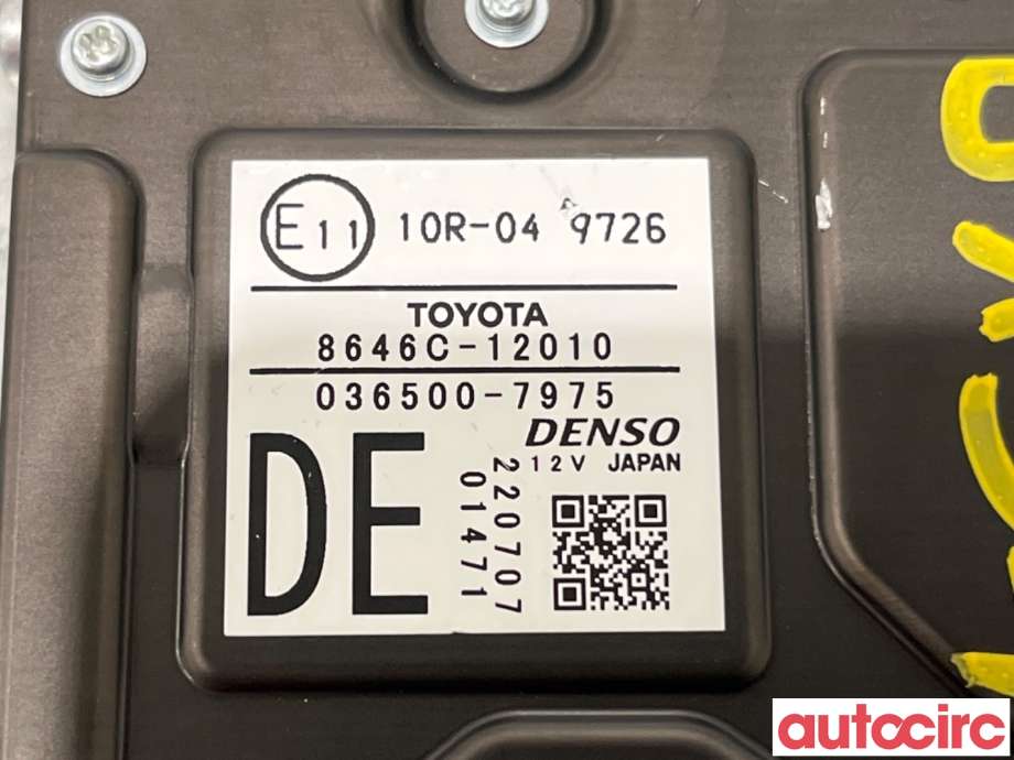 Kamera til Toyota Corolla 2019-->>  (TOYOTA|8646C12010|036500-7975|8646C-12010)
