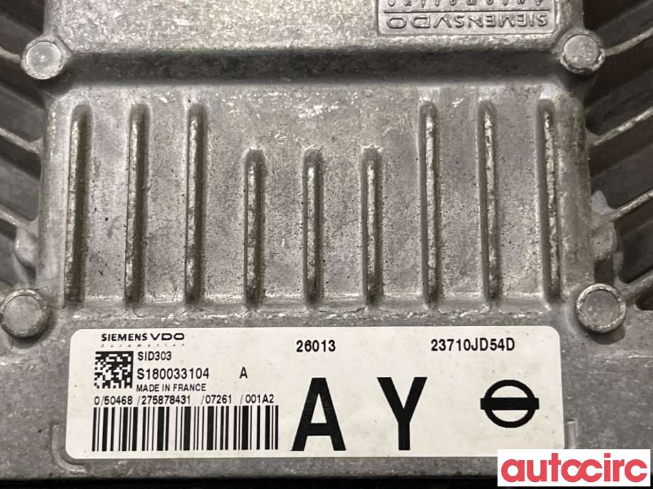 Styreenhet motor til Nissan Qashqai 2007-2010 (Type I, Fase 1) (NISSAN|23710JD54D|S180033104)