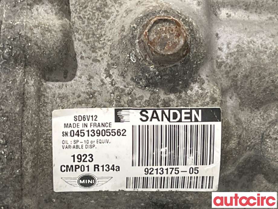 Aircondition kompressor til Mini Countryman 2010-2016 (R60) (R60) (MINI|64529213175|SD6V121923|9213175)