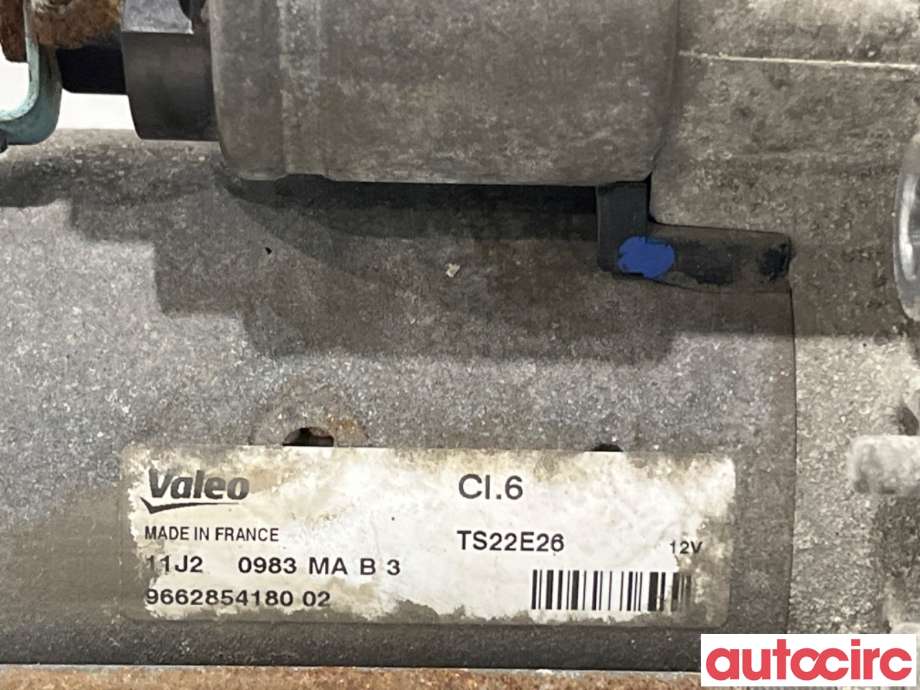 Starter diesel til Citroën DS3 2010-2019  (CITROEN|5802CE|TS22E26|9662854180)