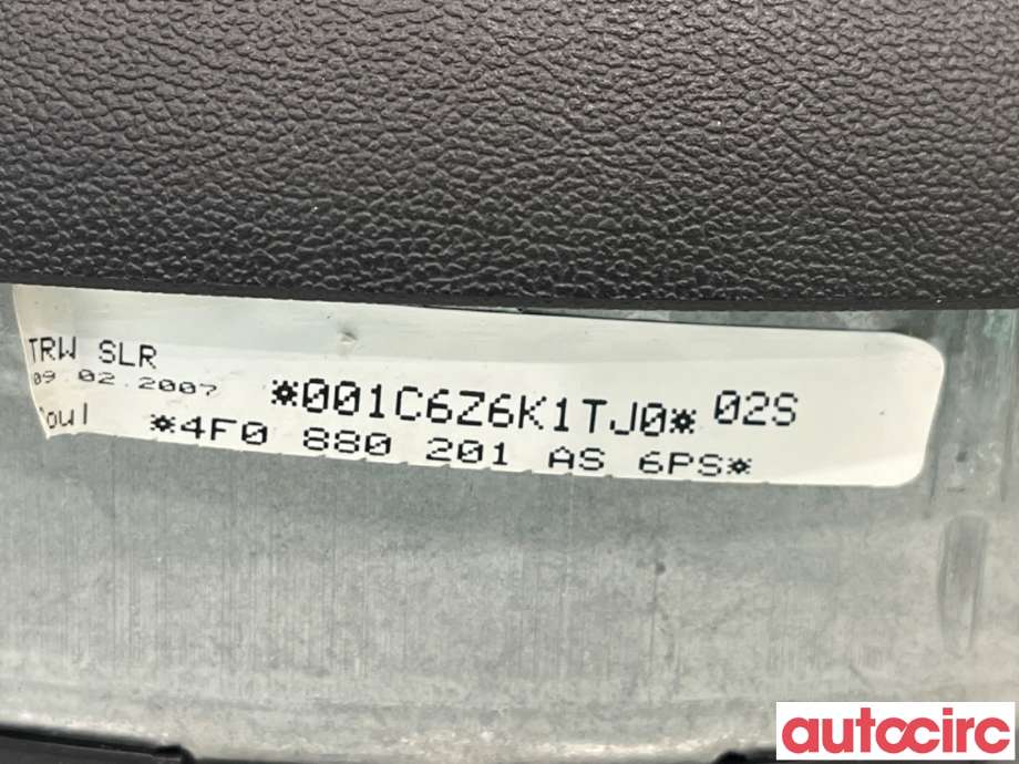 Airbag rattpute til Audi A6 2005-2008 (Type III, Fase 1) (C6) (C6) (AUDI|4F0880201BH|)