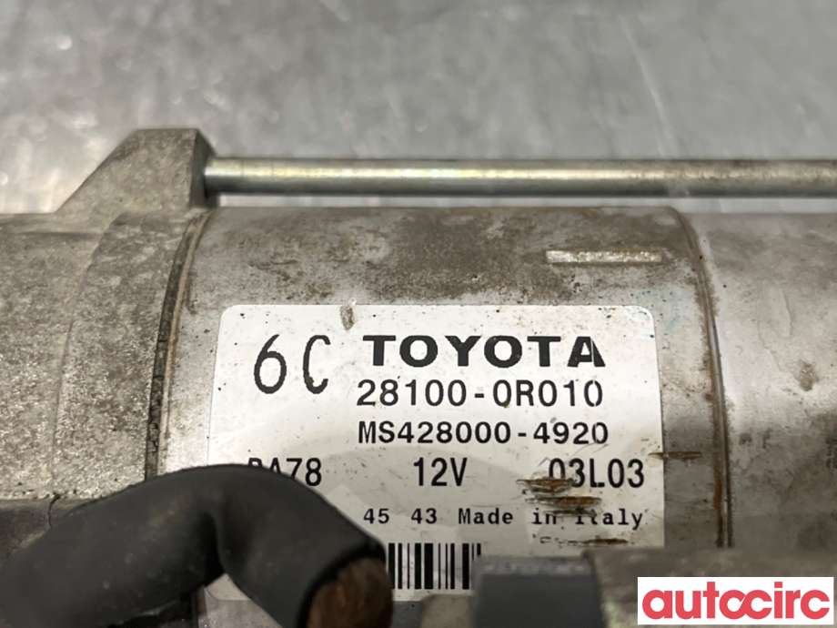 Starter diesel til Toyota Avensis 2009-2015 (Type III, Fase 1)  (TOYOTA|281000R010|MS428000-4920|28100-0R010)