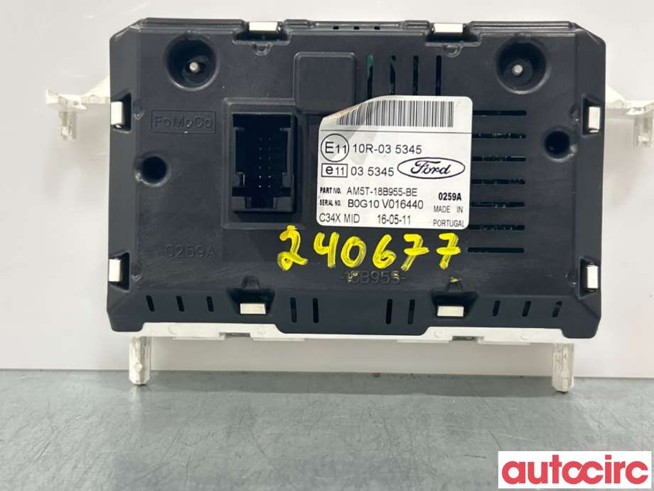 Multimedia display (MCU - Media Controller Unit) til Ford C-Max 2010-2015 (Type II, Fase 1)  (FORD|1940785|AM5T-18B955-BE)