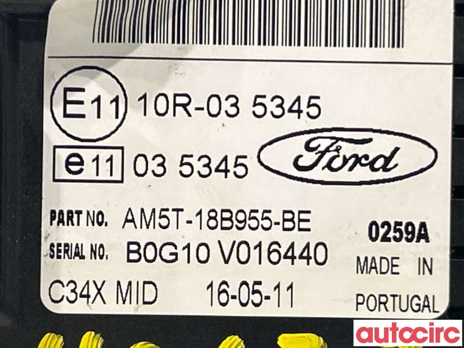 Multimedia display (MCU - Media Controller Unit) til Ford C-Max 2010-2015 (Type II, Fase 1)  (FORD|1940785|AM5T-18B955-BE)