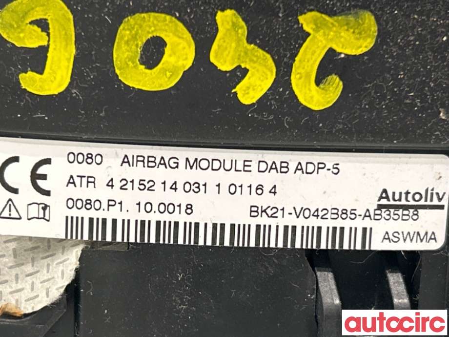 Airbag rattpute til Ford Transit Custom 2013-2023 (Type I)  (FORD|1763190||BK21-V042B85-AB35B8)