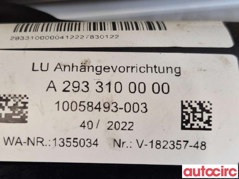 Hengerfeste til Mercedes EQC 2019-->>  (MERCEDES|A2933100000|)