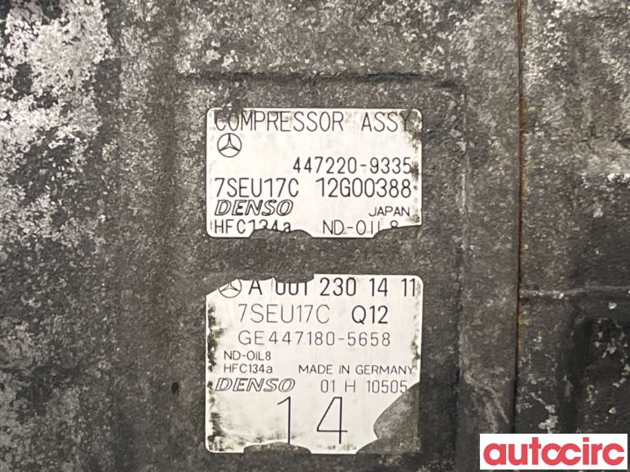 Aircondition kompressor til Mercedes E-Klasse 2006-2009 (Fase 2) (W211) (W211) (MERCEDES|A0012308111|447180-5658|A0022305111)