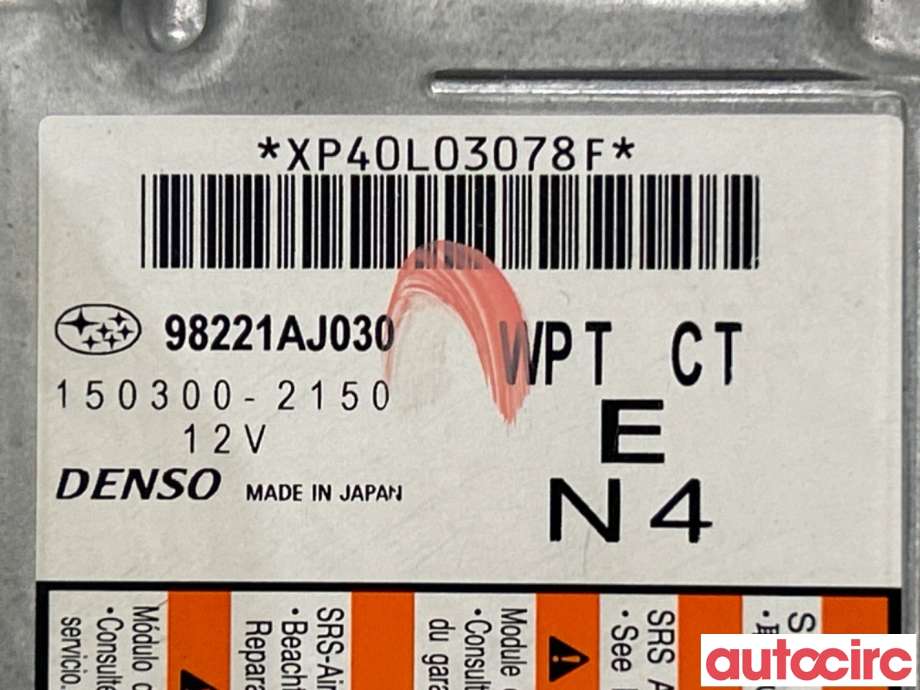Airbag elektronikk til Subaru Legacy 2009-2015 (SUBARU|98221AJ030)