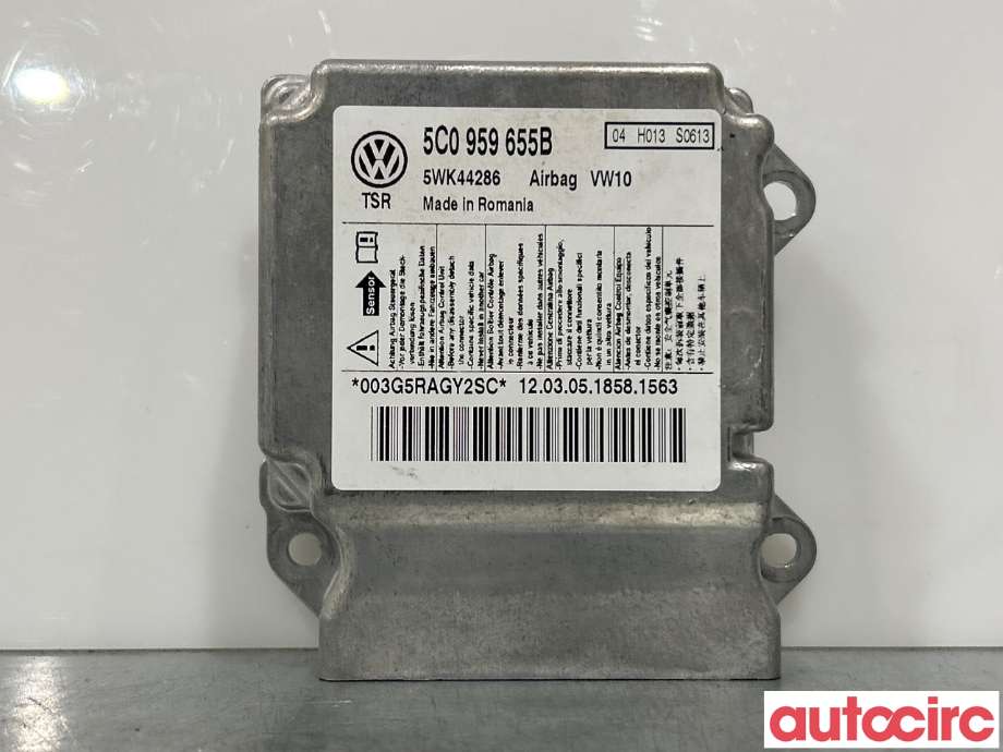Airbag elektronikk til Škoda Yeti 2009-2013 (Fase 1) (SKODA|5C0959655B|5C0959655BLT1)