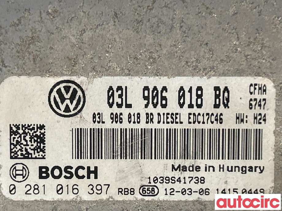 Styreenhet motor til Škoda Yeti 2009-2013 (Fase 1)  (SKODA|03L906018BQ)