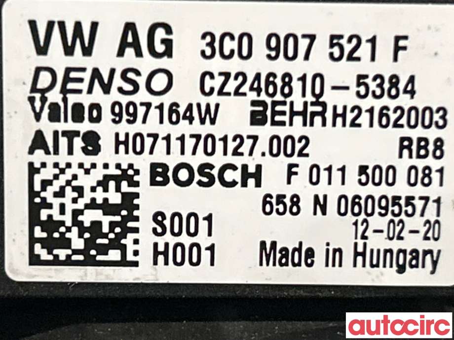 Varmeapparat motor til Škoda Yeti 2009-2013 (Fase 1)  (SKODA|3C1820015M)