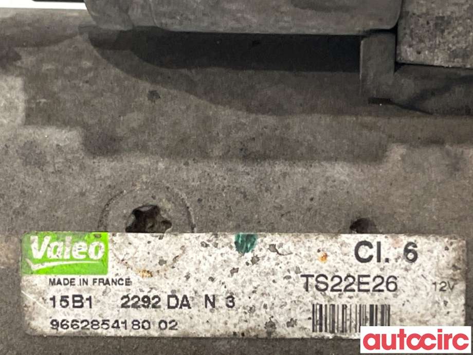 Starter diesel til Citroën Berlingo 2008-2015 (Type II, Fase 1)  (CITROEN|5802CE|TS22E26|9662854180)