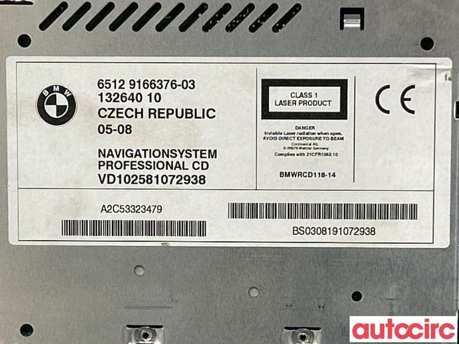 Bilstereo navigasjon spiller til BMW X3 2007-2010 (Fase 2) (E83) (E83) (BMW|65129136410)