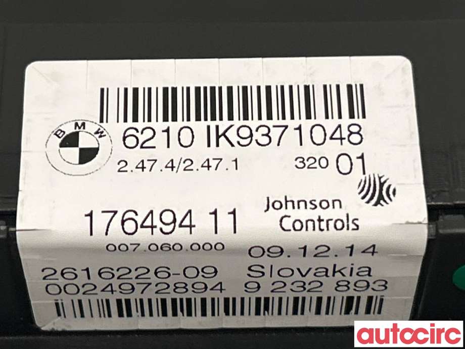 Instrumentpanel til BMW 3-Serie 2012-2018 (F30/F31/F34) (F30/F31/F34) (BMW|62108718260)