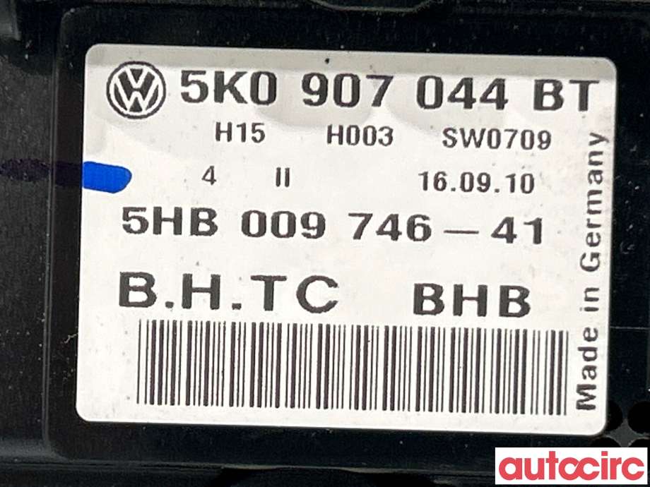 Varmeapparat betjening til VW Golf VI 2008-2012 (VOLKSWAGEN|5K0907044BT||5K0907044HB)