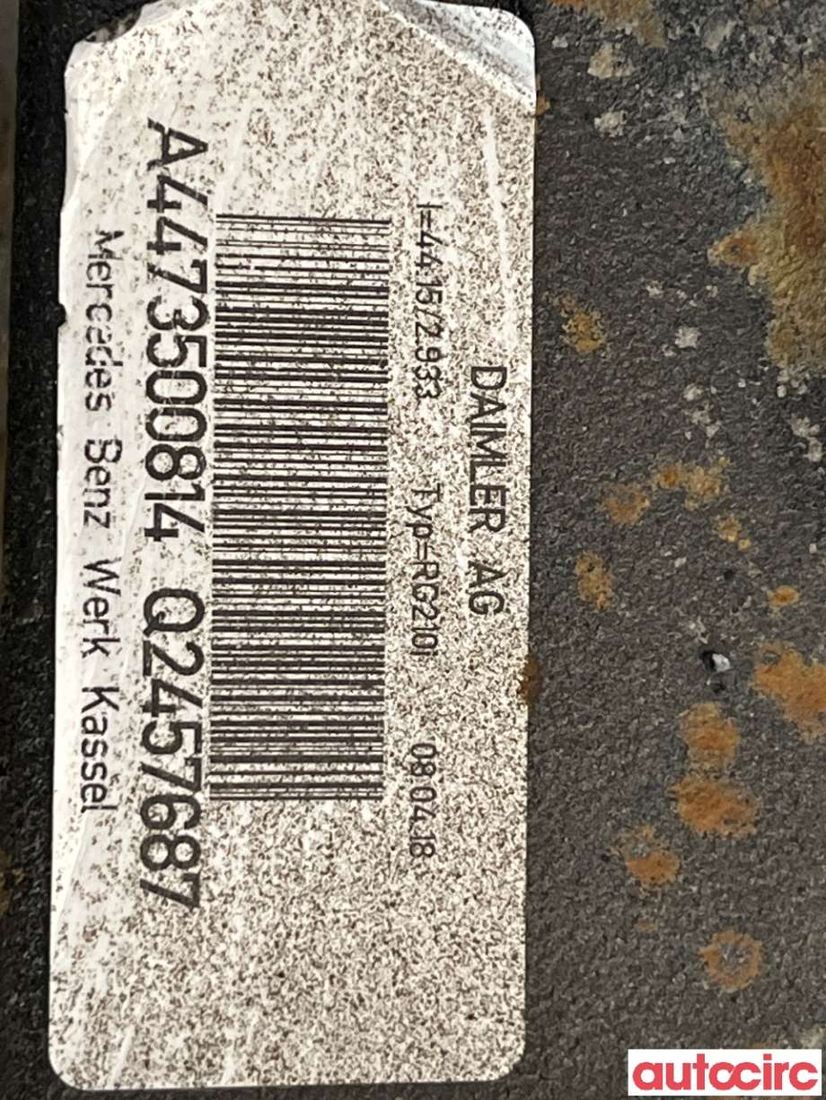 Kardang klokke bak til Mercedes Vito 2014-->> (W447) (W447) (MERCEDES|A4473500814)