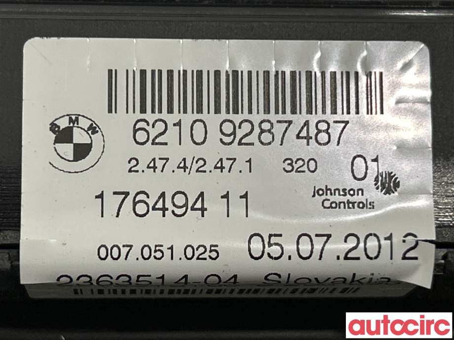 Instrumentpanel til BMW 3-Serie 2012-2018 (F30/F31/F34) (F30/F31/F34) (BMW|62108794246)