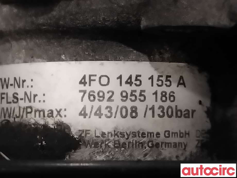 Servo pumpe mekanisk til Audi A6 2008-2011 (Type III, Fase 2) (C6) (C6) (AUDI|4F0145155A|7692955186)