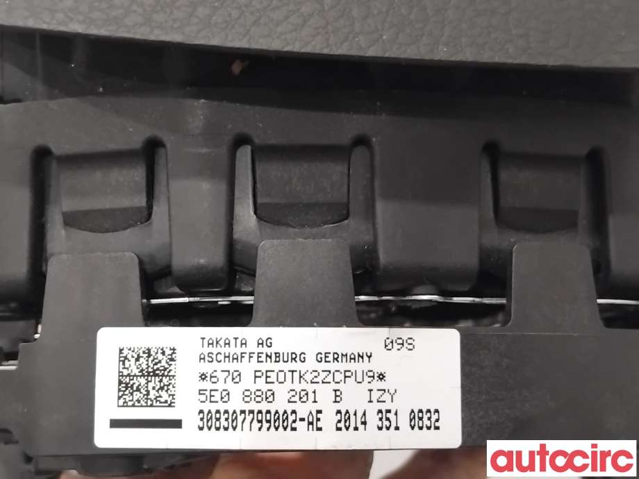 Airbag rattpute til Škoda Octavia 2013-2016 (Type III, Fase 1)  (SKODA|5E0880201B||6V0880201AF)