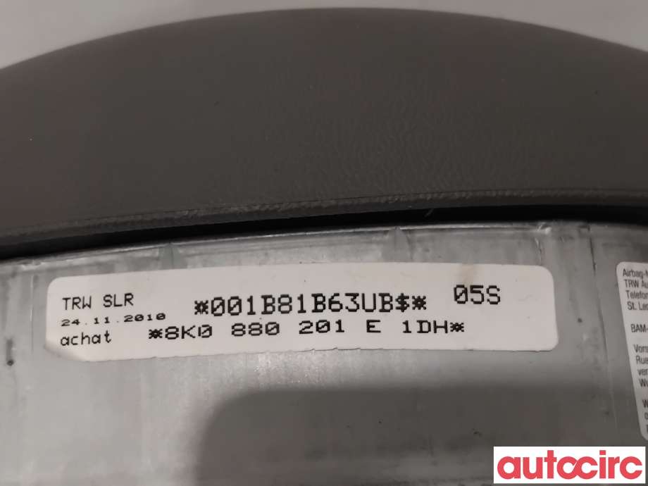 Airbag rattpute til Audi A4 2007-2014 (Type IV) (B8) (B8) (AUDI|8K0880201E||8K0880201AL)