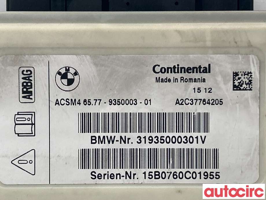 Airbag elektronikk til BMW 5-Serie 2010-2017 (F10/F11) (F10/F11) (BMW|65777911606)