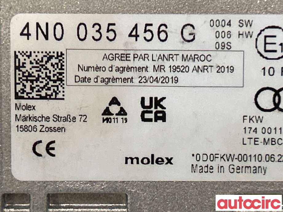 Antenne forsterker til Škoda Enyaq 2021-->>  (SKODA|4N0035456G)