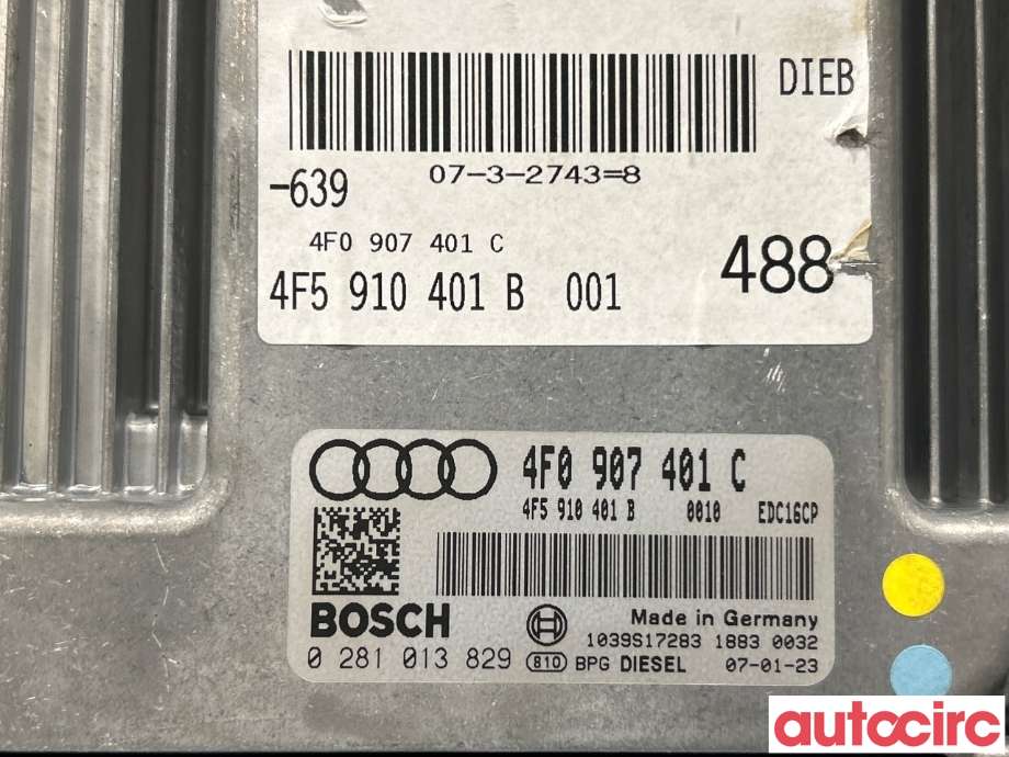 Styreenhet motor til Audi A6 2005-2008 (Type III, Fase 1) (C6) (C6) (AUDI|4F5910401BX)