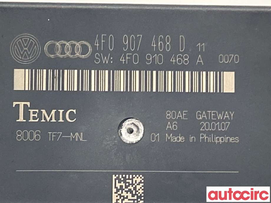 Diverse deler til Audi A6 2005-2008 (Type III, Fase 1) (C6) (C6) (AUDI|4L0907468B)