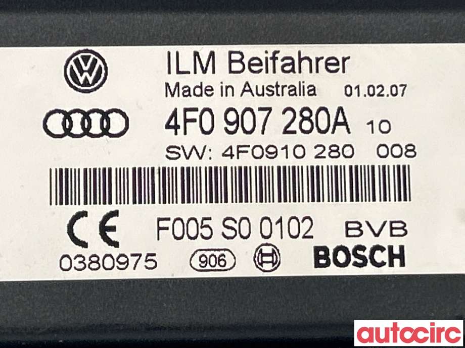 Styreenhet comfort (BCM) til Audi A6 2005-2008 (Type III, Fase 1) (C6) (C6) (AUDI|4F0907280B)